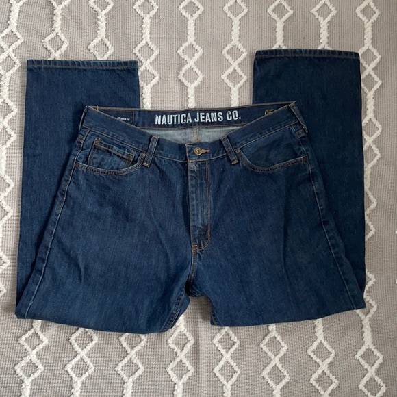 NAUTICA JEANS Men’s 36 x 30 Relaxed Fit Blue Jeans - Picture 3 of 3